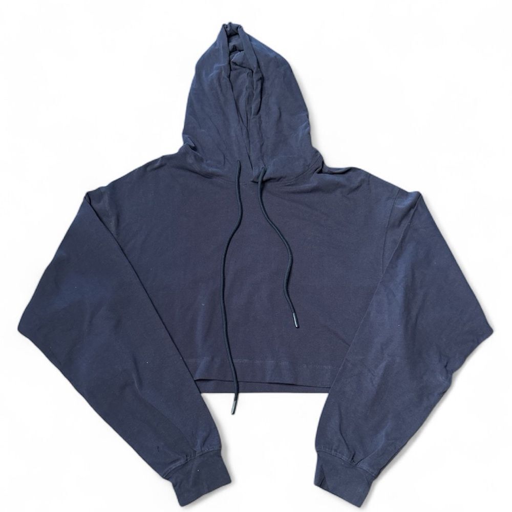 Women’s Ododos Crop Top Sweatshirt Hoodie Navy Blue Size Small NWT